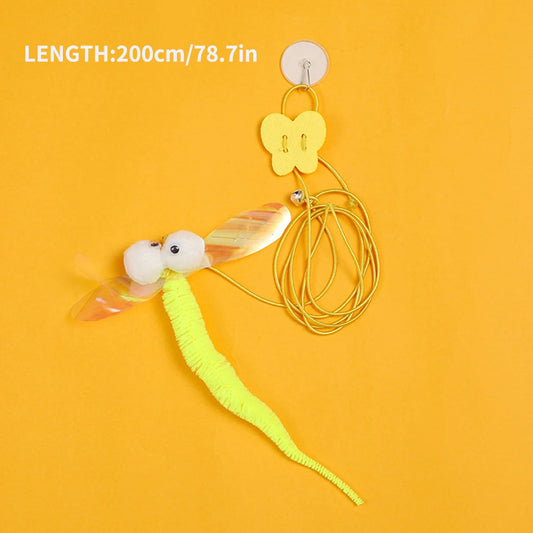 1PC Cat Hanging Cat Toy Hanging Door Elastic Rope Cat Stick Feather Pet Supplies For Cats And Dogs